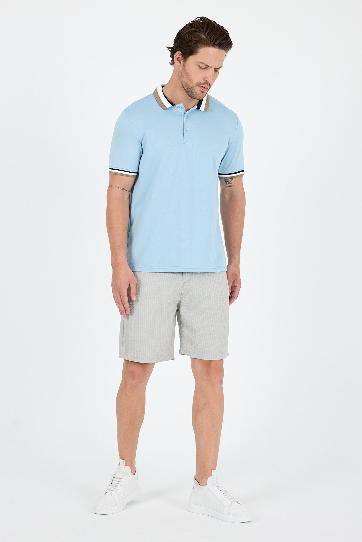 Erkek Polo Yaka TShirt  Rahat Kesim Yazlık Spor Tişört 5030