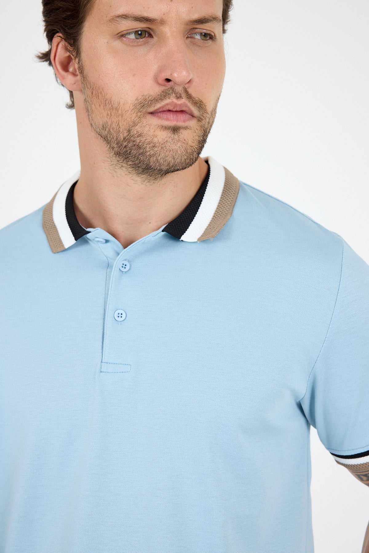 Erkek Polo Yaka TShirt  Rahat Kesim Yazlık Spor Tişört 5030