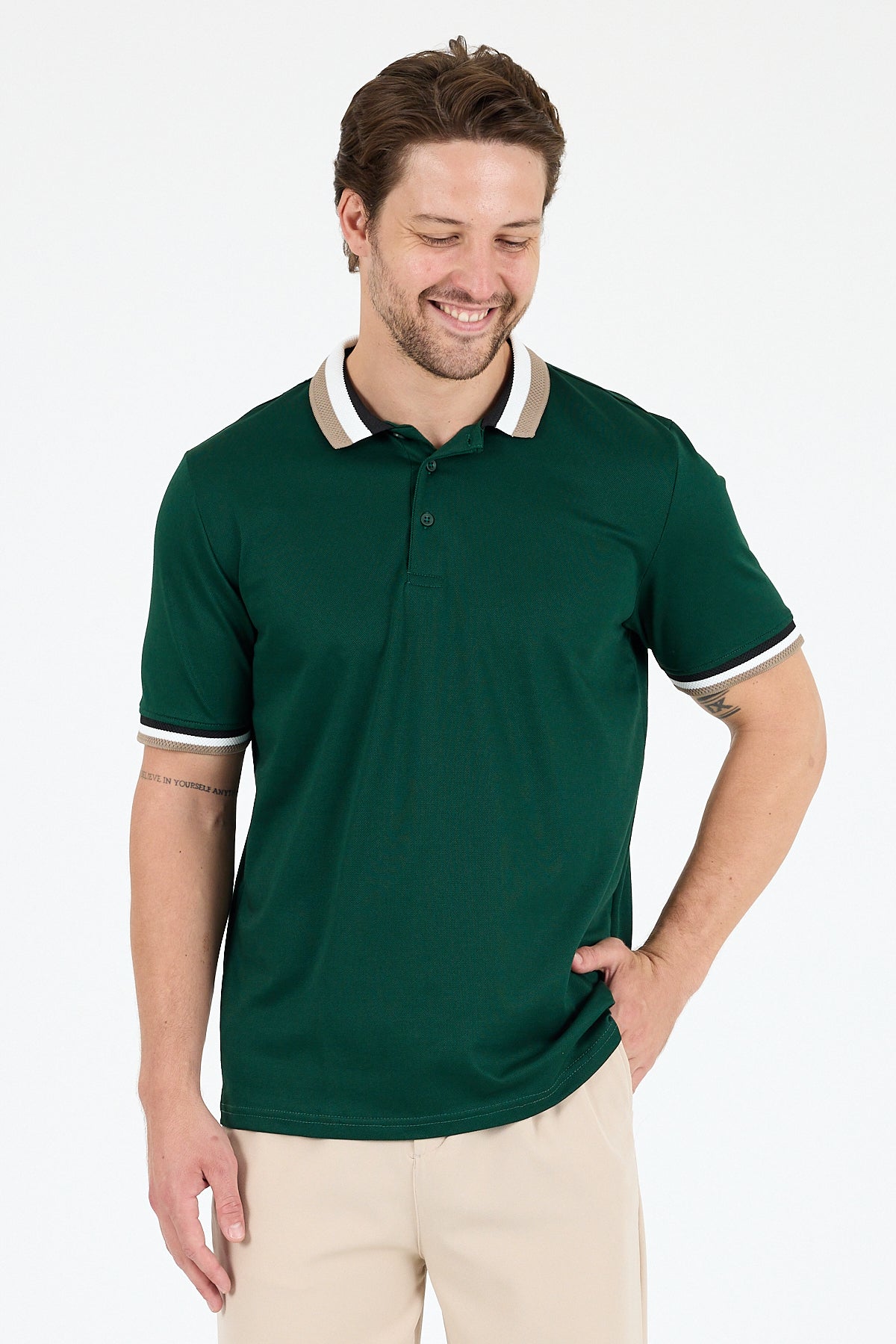 Erkek Polo Yaka TShirt  Rahat Kesim Yazlık Spor Tişört 5030