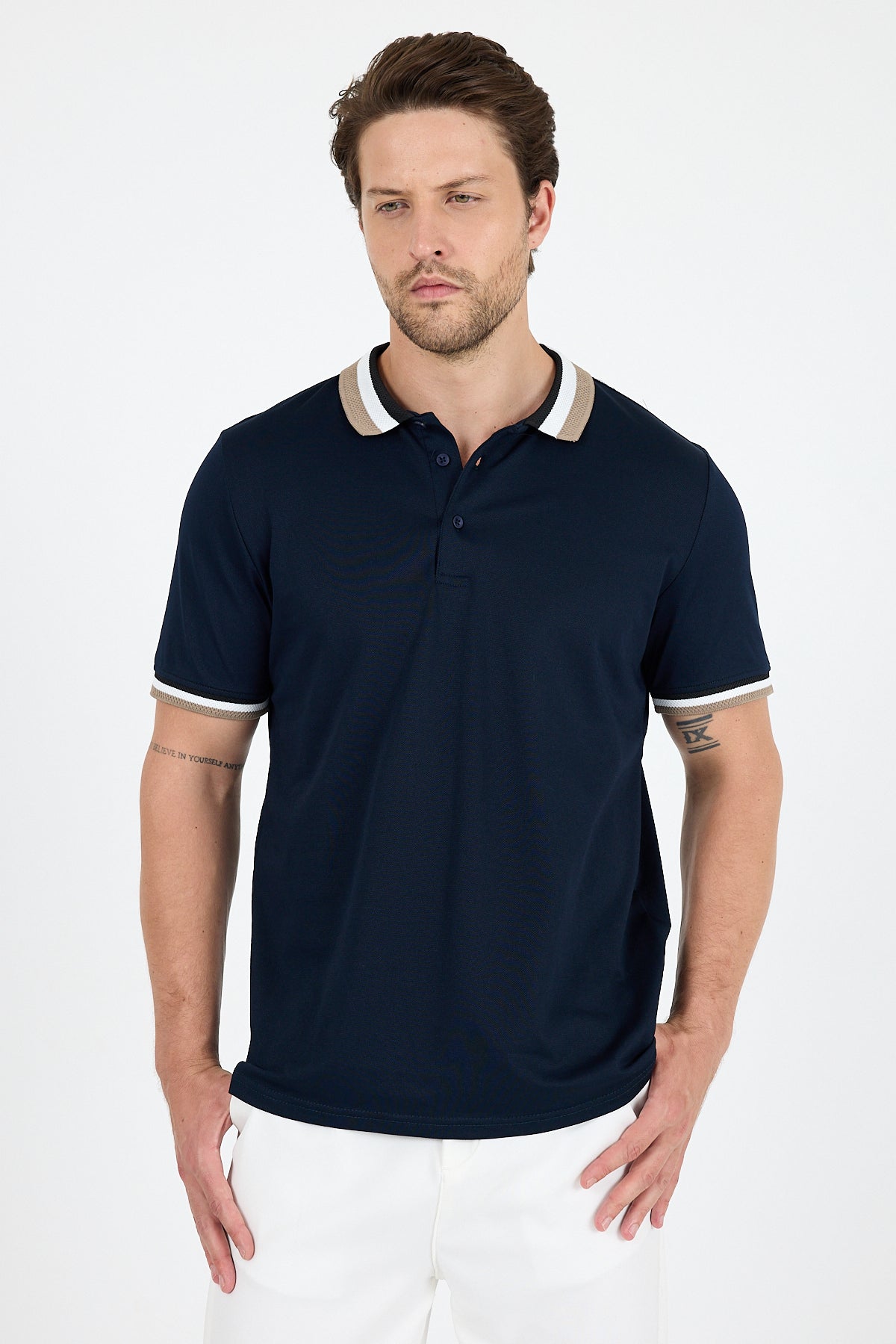 Erkek Polo Yaka TShirt  Rahat Kesim Yazlık Spor Tişört 5030