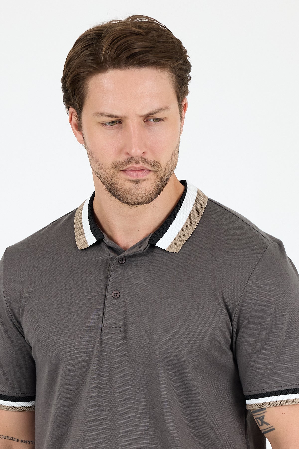 Erkek Polo Yaka TShirt  Rahat Kesim Yazlık Spor Tişört 5030