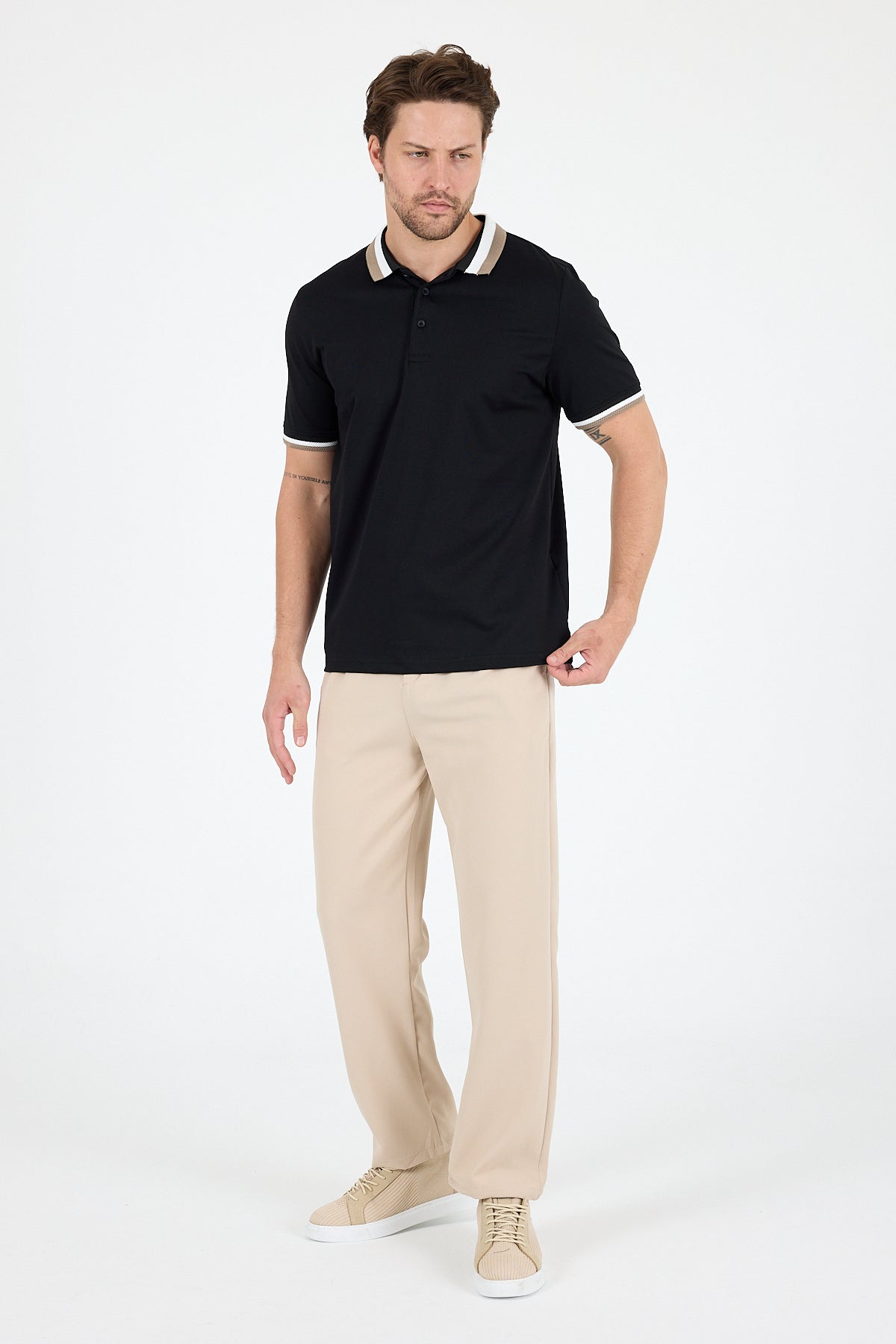 Erkek Polo Yaka TShirt  Rahat Kesim Yazlık Spor Tişört 5030