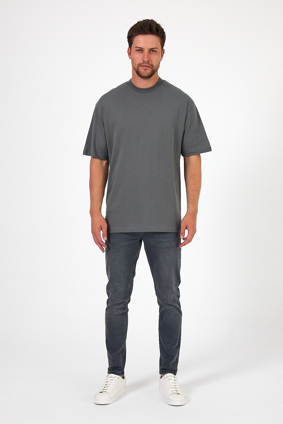 Men's Crew Neck Lion Printed T-shirt 7025