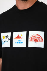 Men's Crew Neck Printed T-shirt 0210