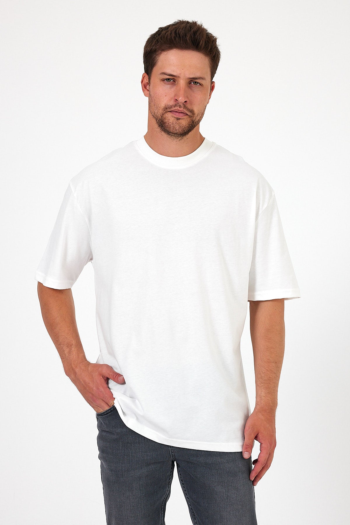 Men's Crew Neck Human Printed T-shirt 7027