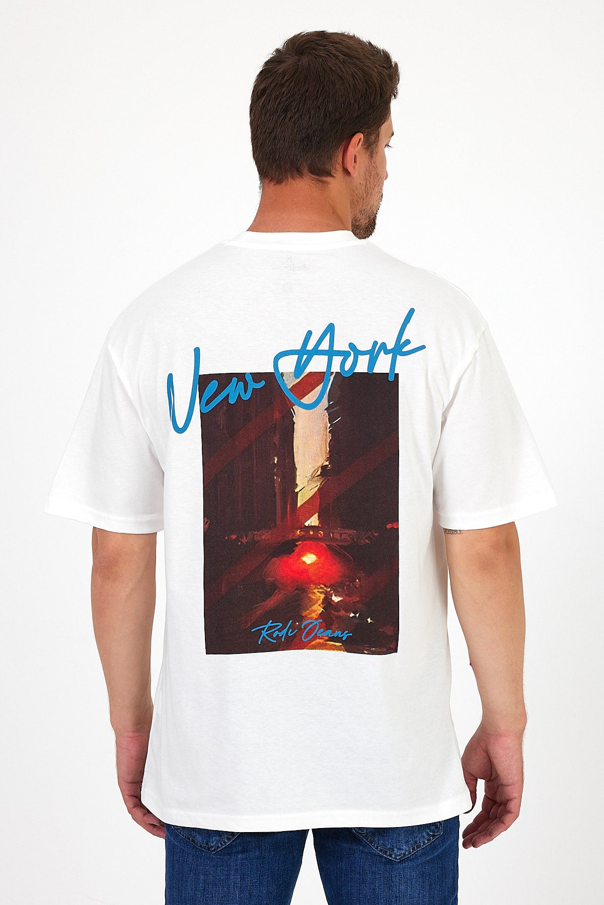 Men's Crew Neck Los Angeles Printed T-shirt 7029