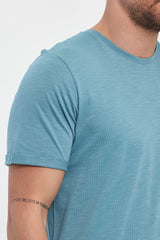 Erkek Bisiklet Yaka  T-shirt 2735