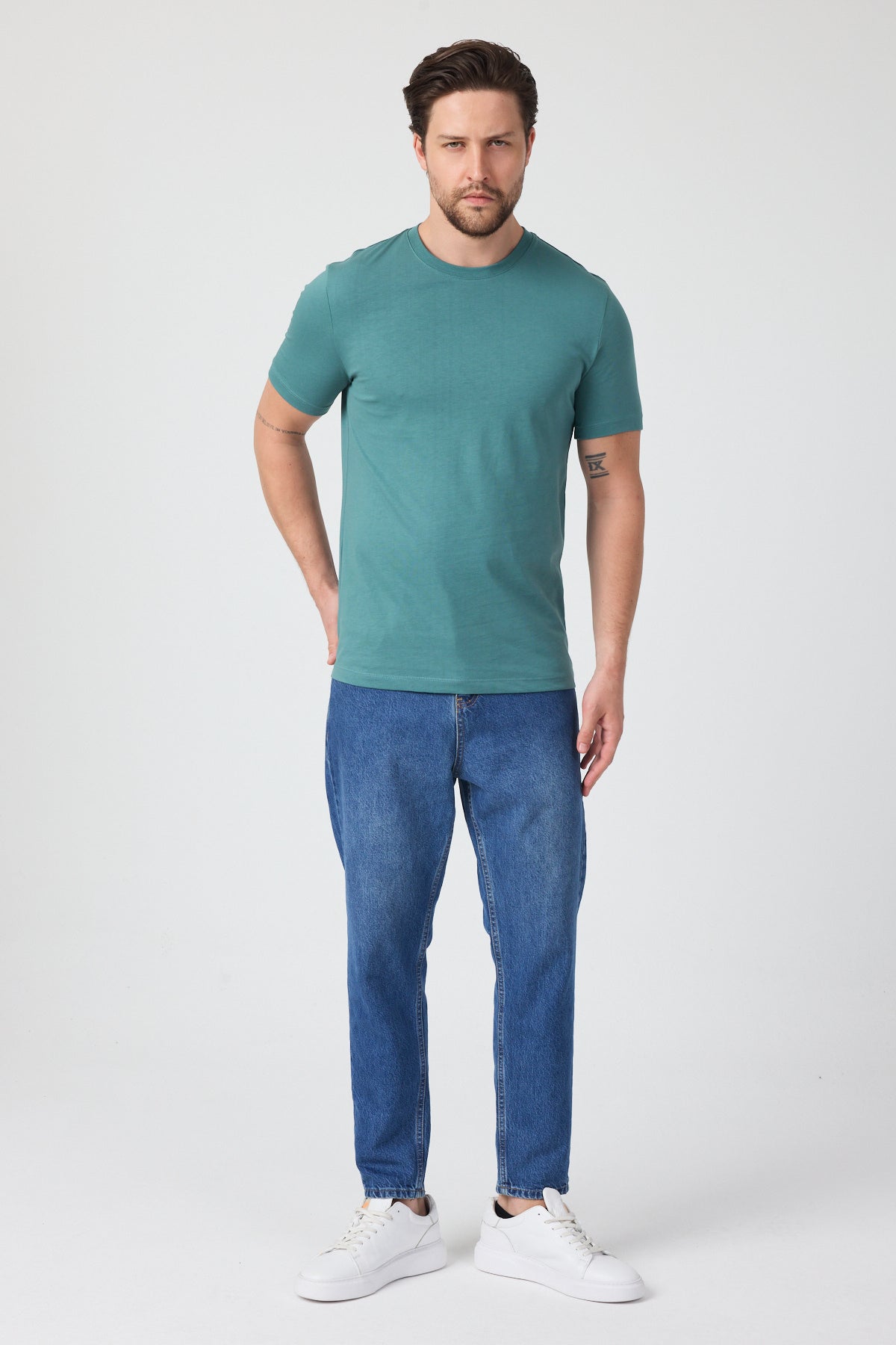 Erkek Bisiklet Yaka T-shirt 6212