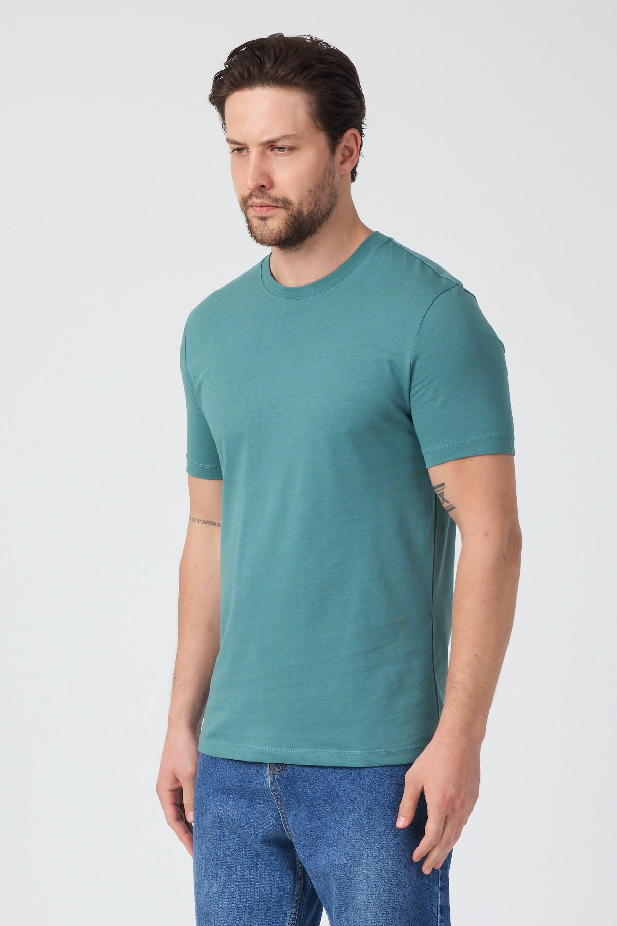 Erkek Bisiklet Yaka T-shirt 6212