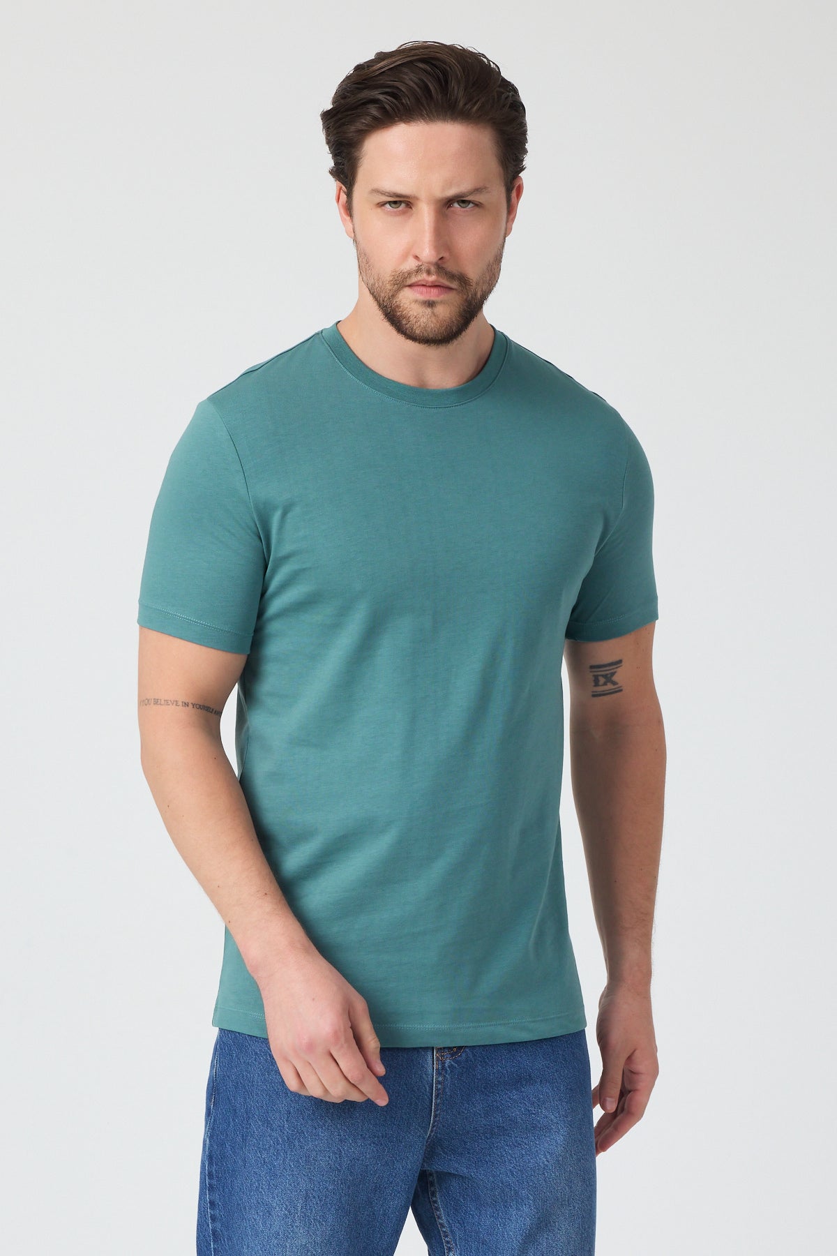 Erkek Bisiklet Yaka T-shirt 6212