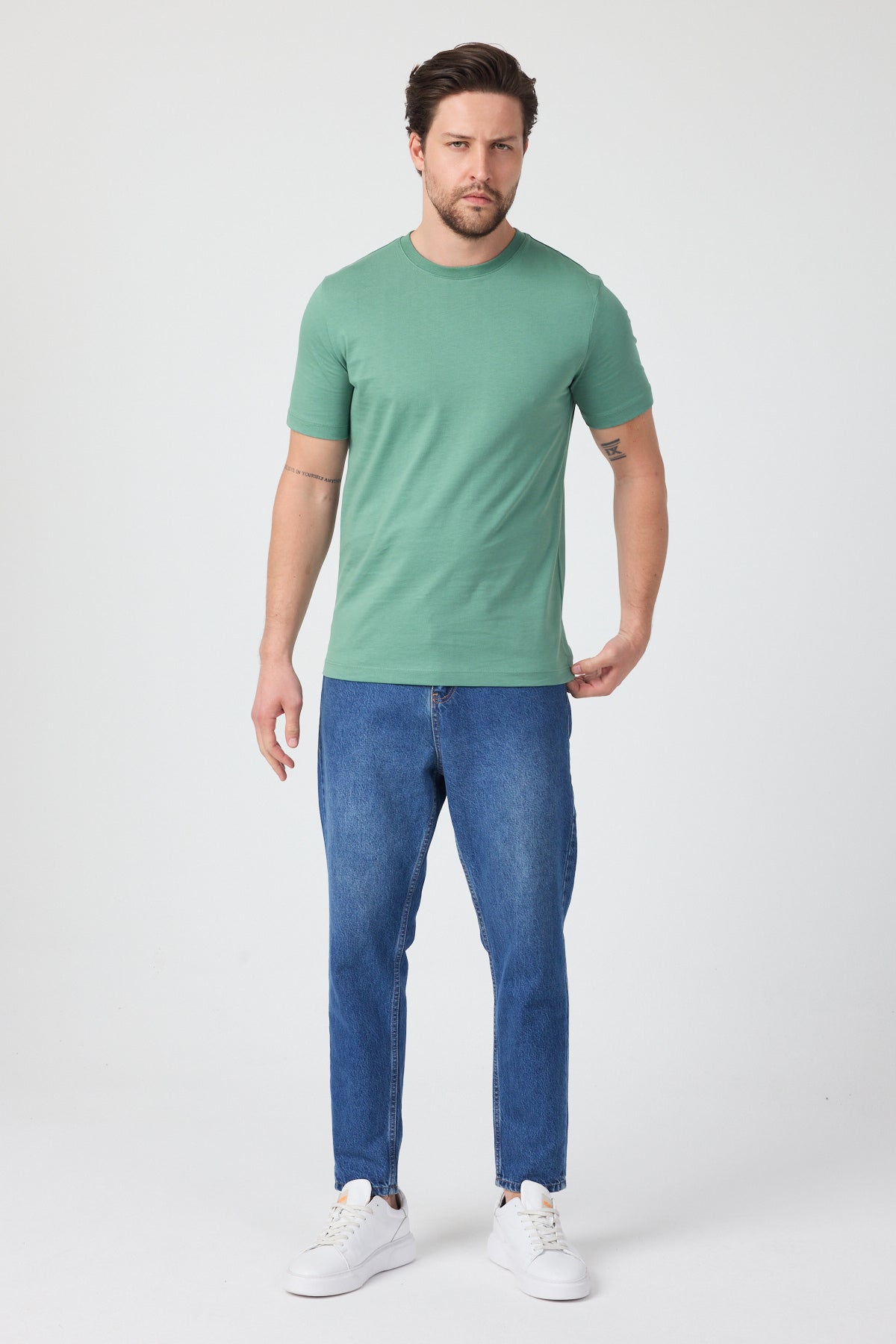 Erkek Bisiklet Yaka T-shirt 6212