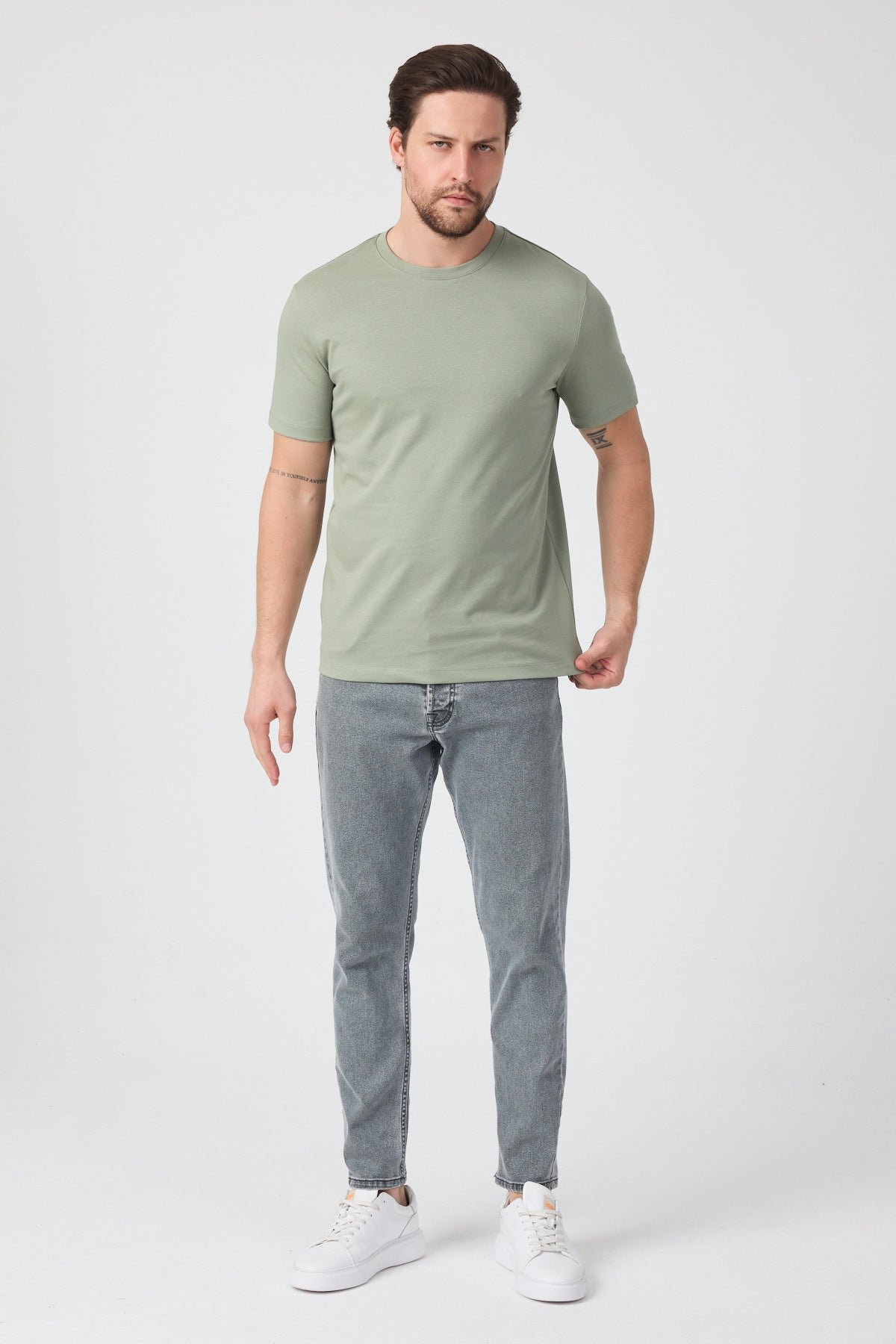 Erkek Bisiklet Yaka T-shirt 6212