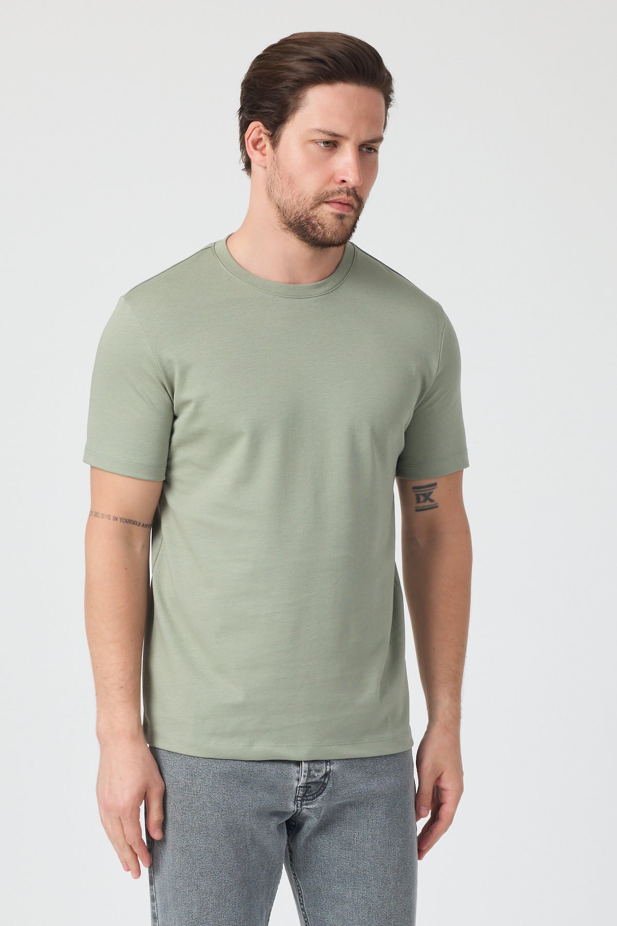 Erkek Bisiklet Yaka T-shirt 6212
