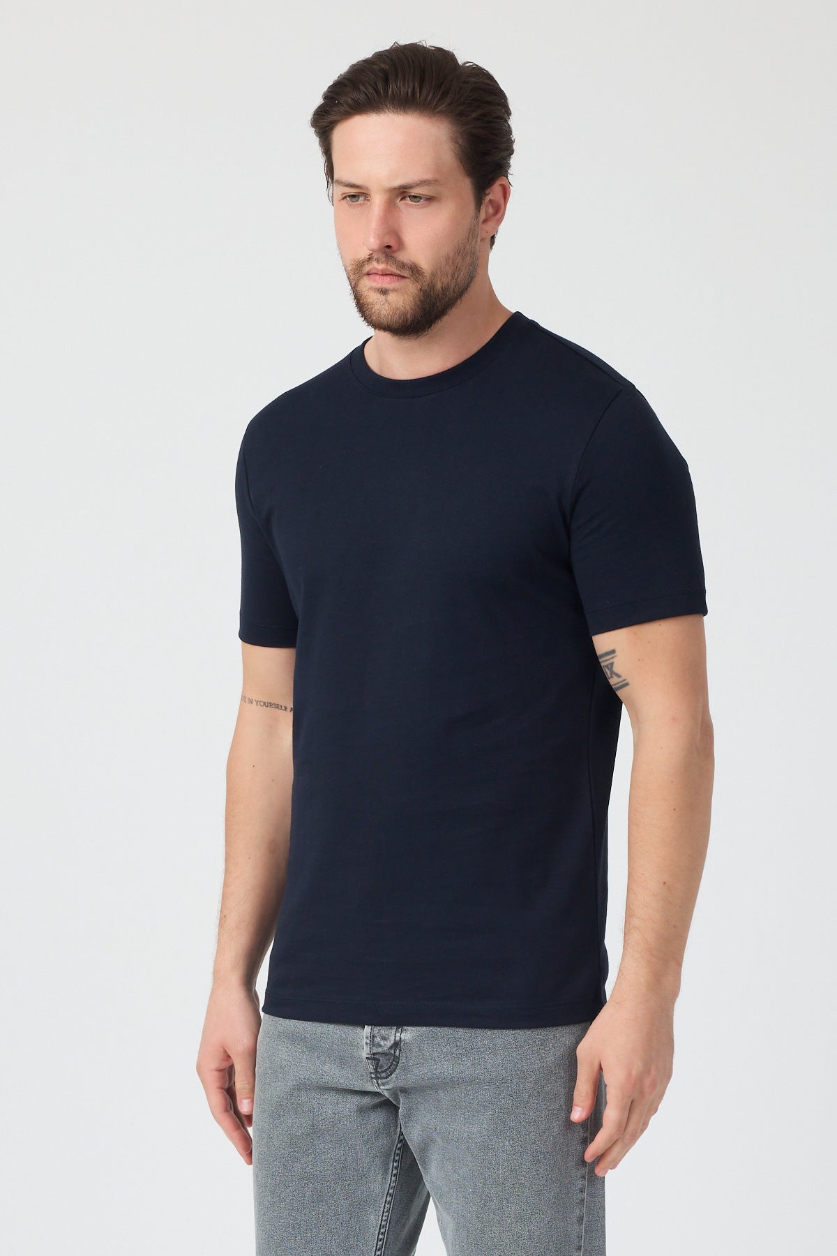 Erkek Bisiklet Yaka T-shirt 6212