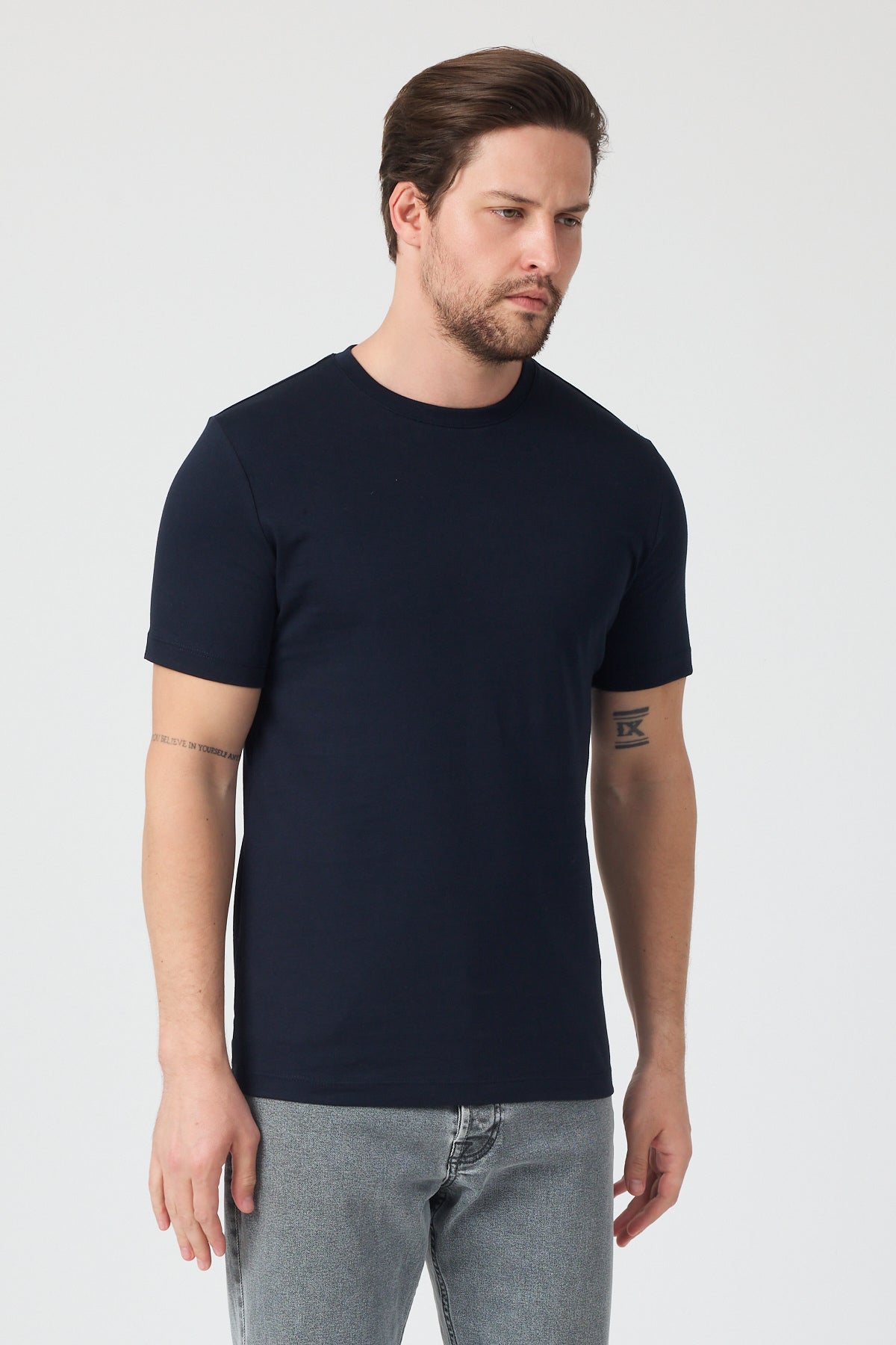 Erkek Bisiklet Yaka T-shirt 6212