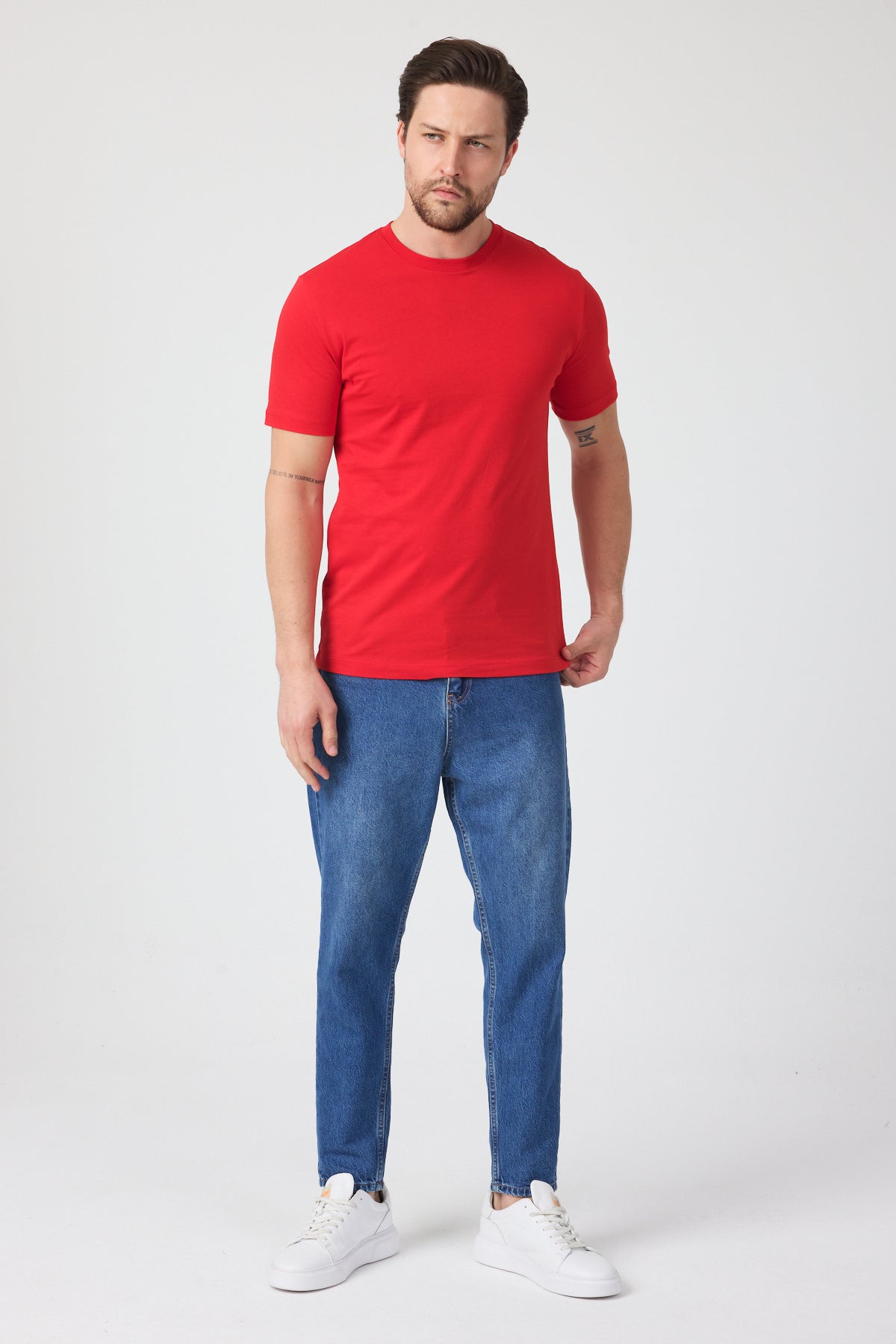 Erkek Bisiklet Yaka T-shirt 6212