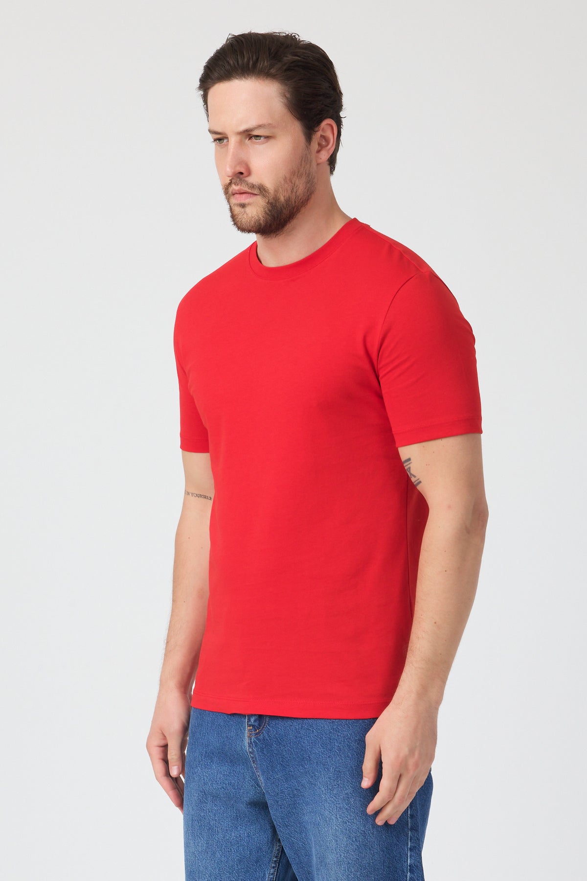 Erkek Bisiklet Yaka T-shirt 6212