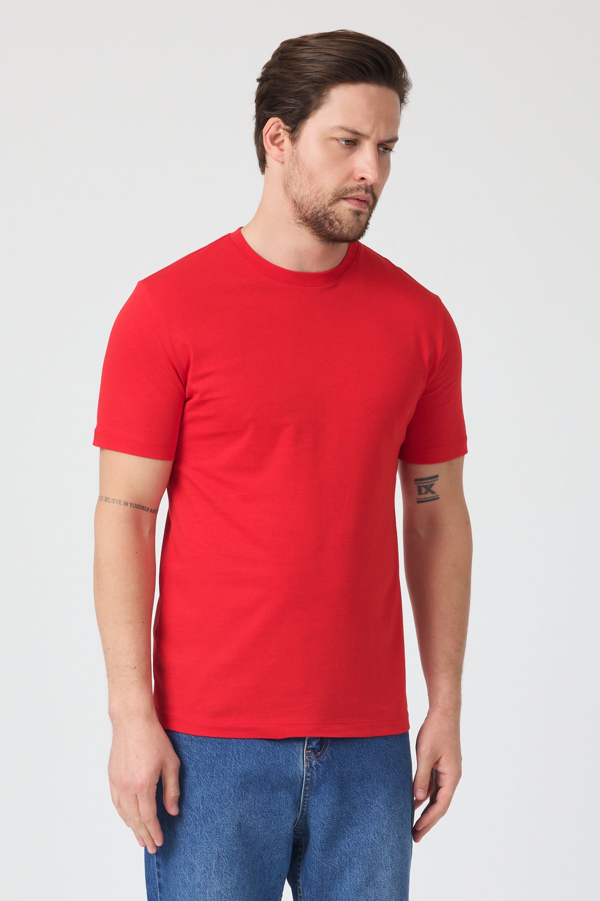 Erkek Bisiklet Yaka T-shirt 6212