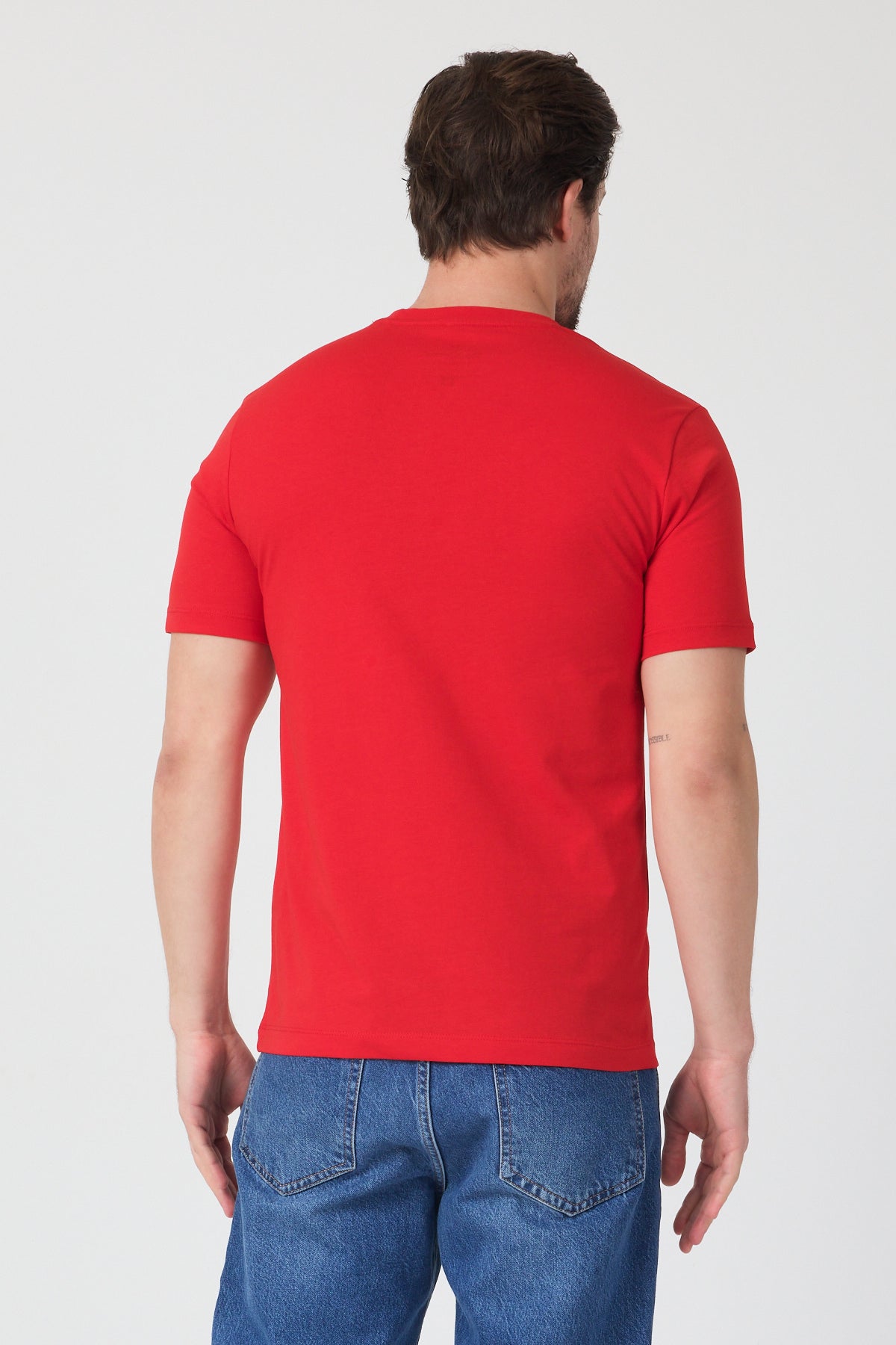 Erkek Bisiklet Yaka T-shirt 6212