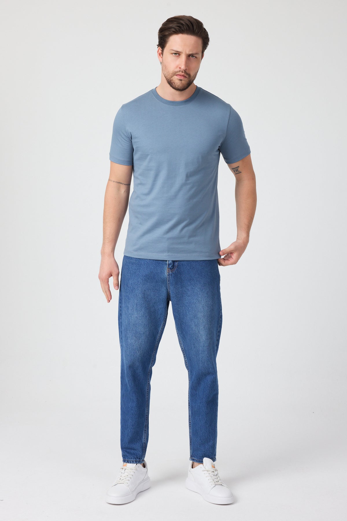 Erkek Bisiklet Yaka T-shirt 6212