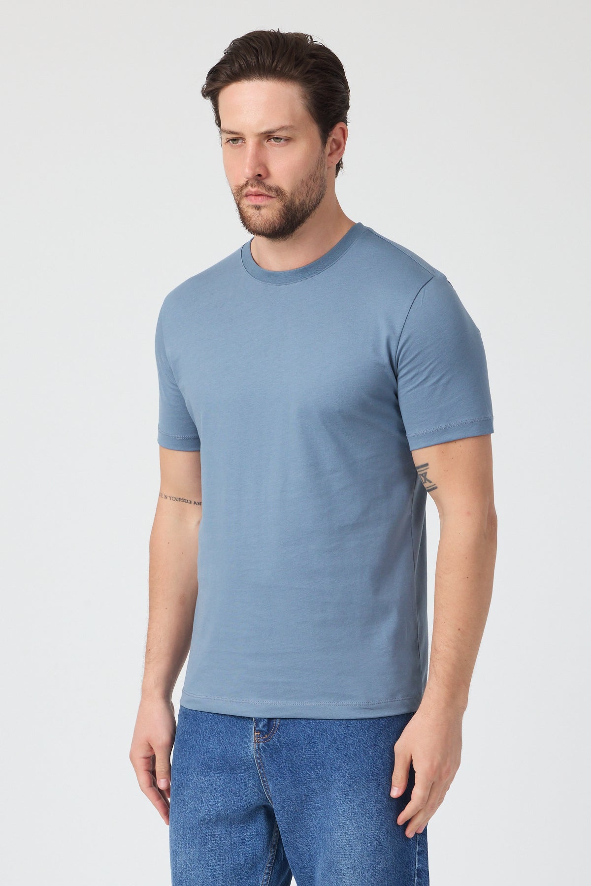 Erkek Bisiklet Yaka T-shirt 6212