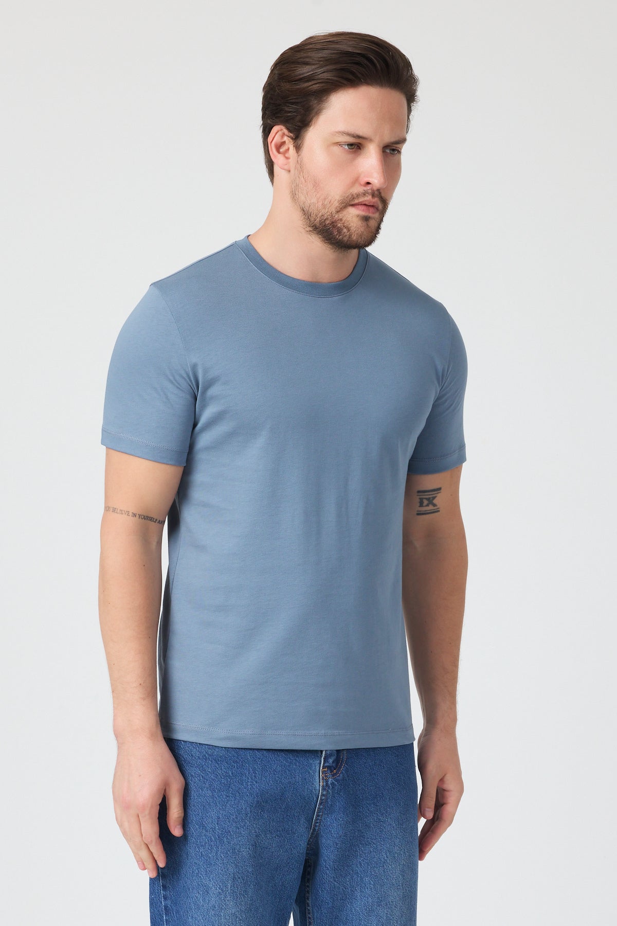 Erkek Bisiklet Yaka T-shirt 6212