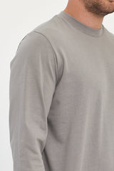 Men's Crew Neck Long Sleeve Sweat T-shirt 002906