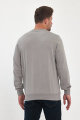 Men's Crew Neck Long Sleeve Sweat T-shirt 002906
