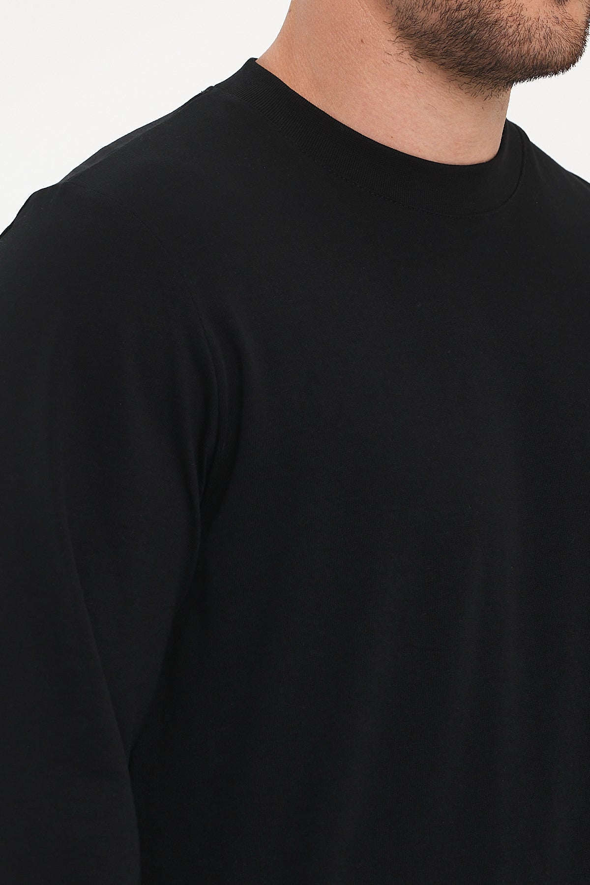 Men's Crew Neck Long Sleeve Sweat T-shirt 002906