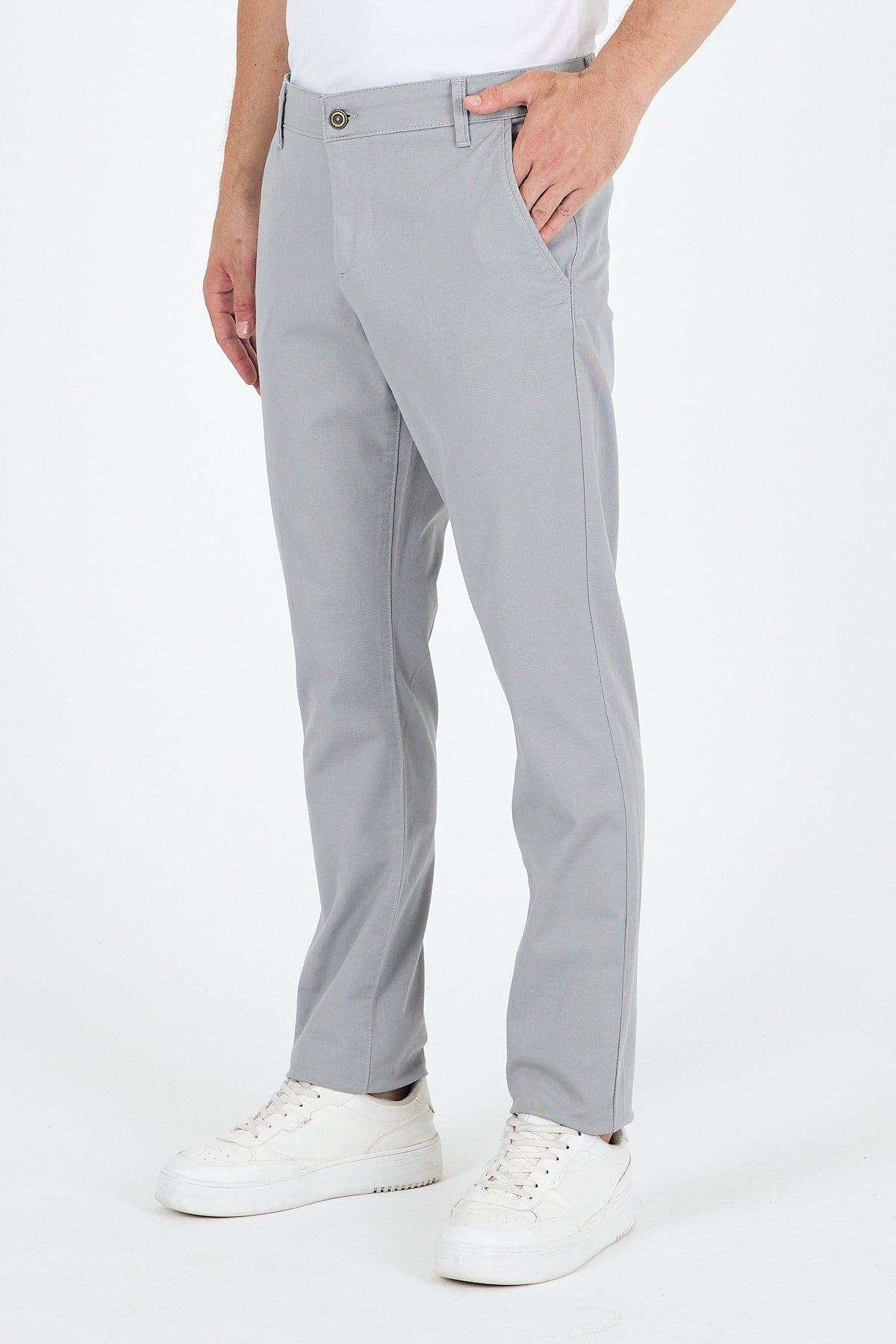 Erkek Slim Fit Chino Pantolon PamukElastan Rahat Şık Günlük Esnek Kumaş Pantolon 1012