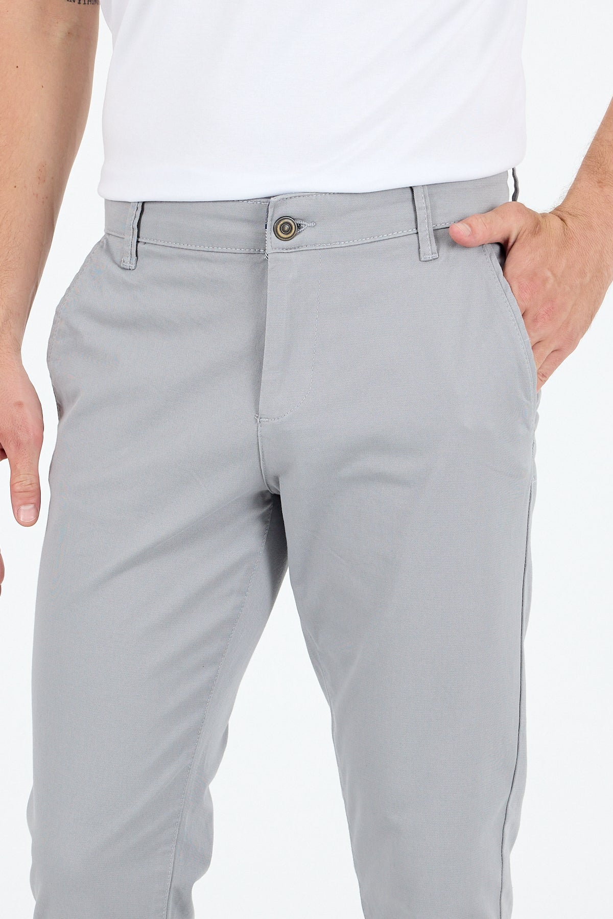 Erkek Slim Fit Chino Pantolon PamukElastan Rahat Şık Günlük Esnek Kumaş Pantolon 1012