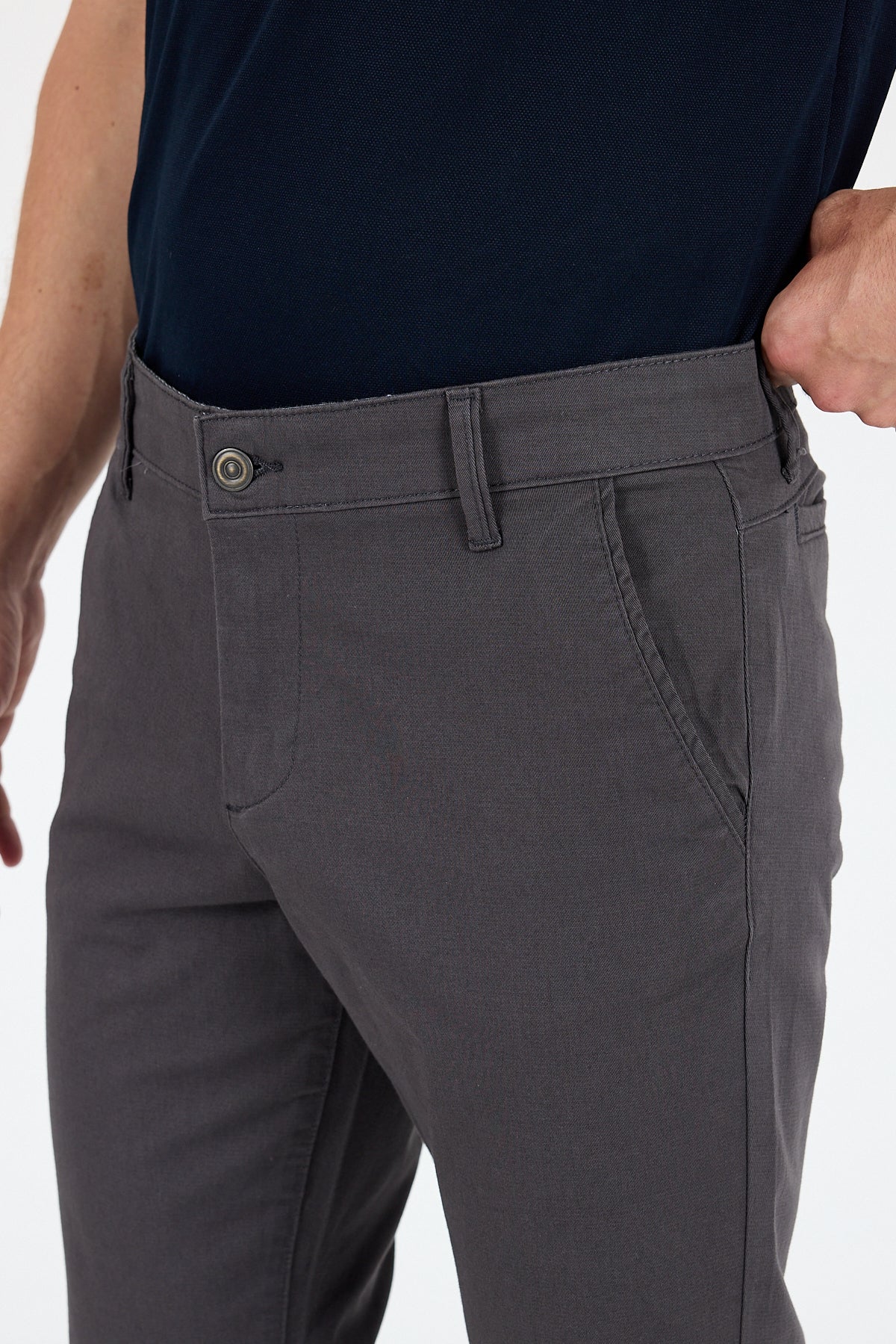 Erkek Slim Fit Chino Pantolon PamukElastan Rahat Şık Günlük Esnek Kumaş Pantolon 1012