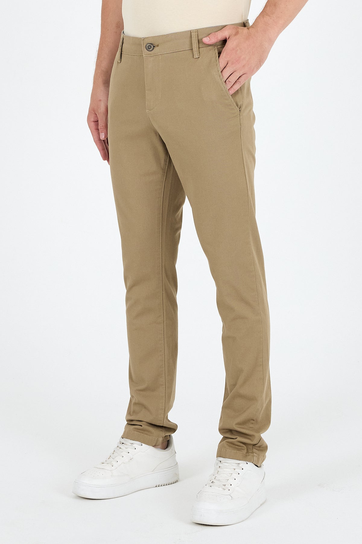 Erkek Slim Fit Chino Pantolon PamukElastan Rahat Şık Günlük Esnek Kumaş Pantolon 1012