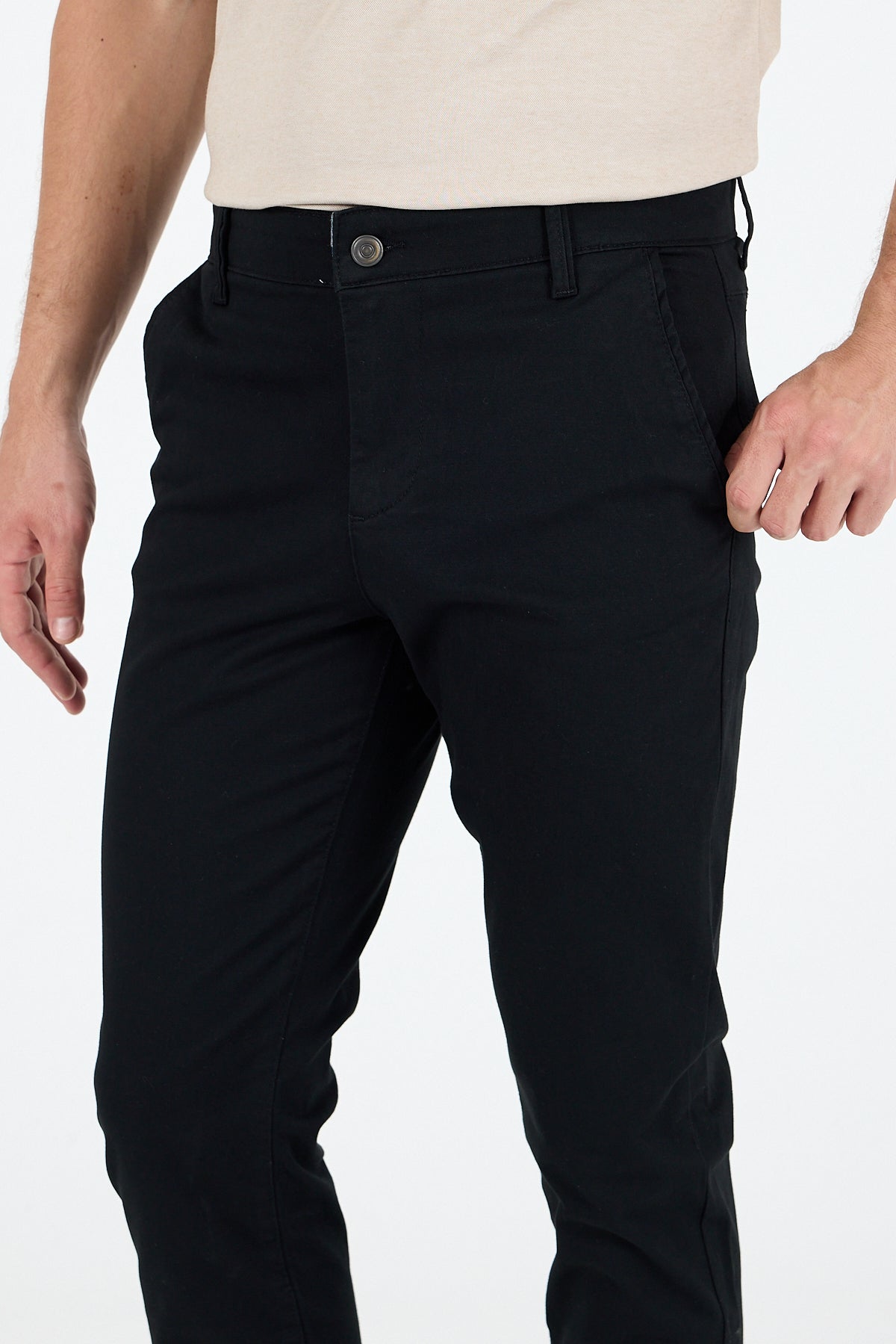 Erkek Slim Fit Chino Pantolon PamukElastan Rahat Şık Günlük Esnek Kumaş Pantolon 1012