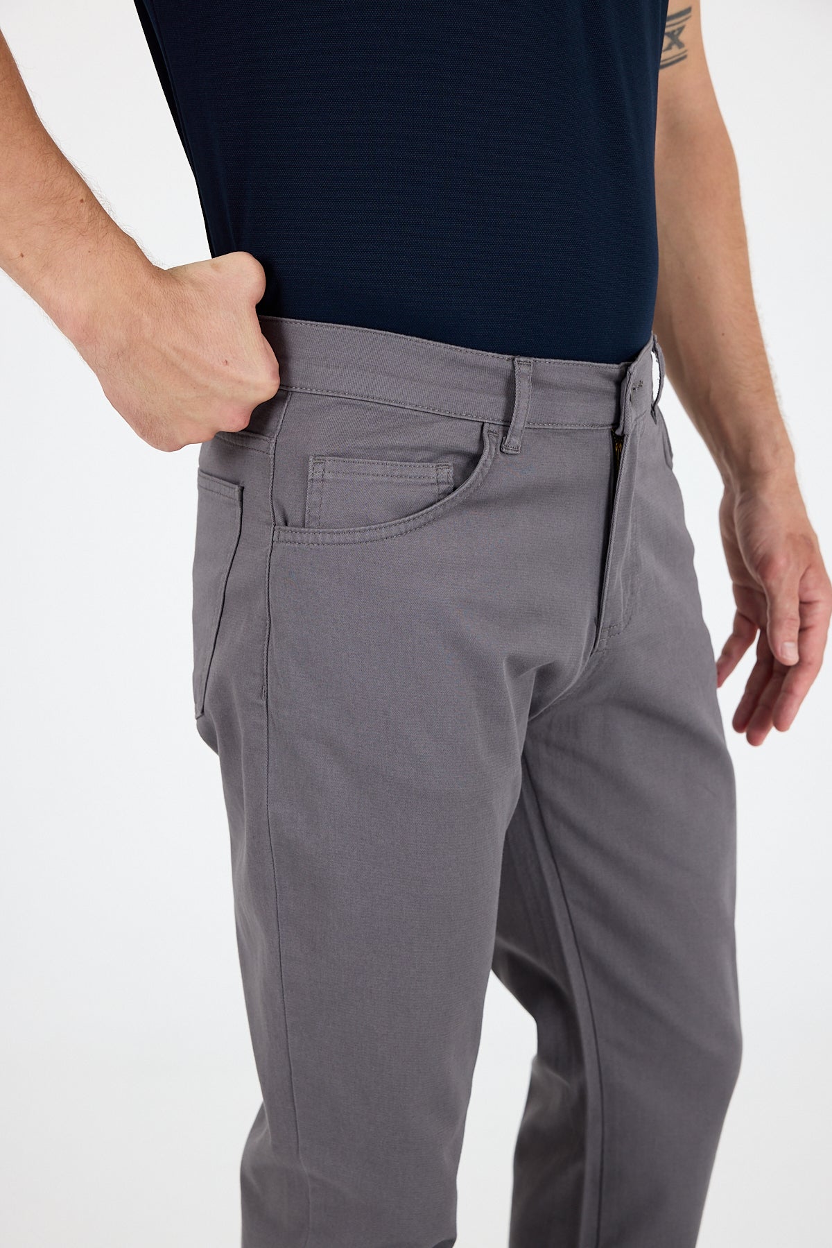Erkek Regular Fit GabardinPamukElastan Rahat Günlük Klasik Düz Kesim Pantolon 1162