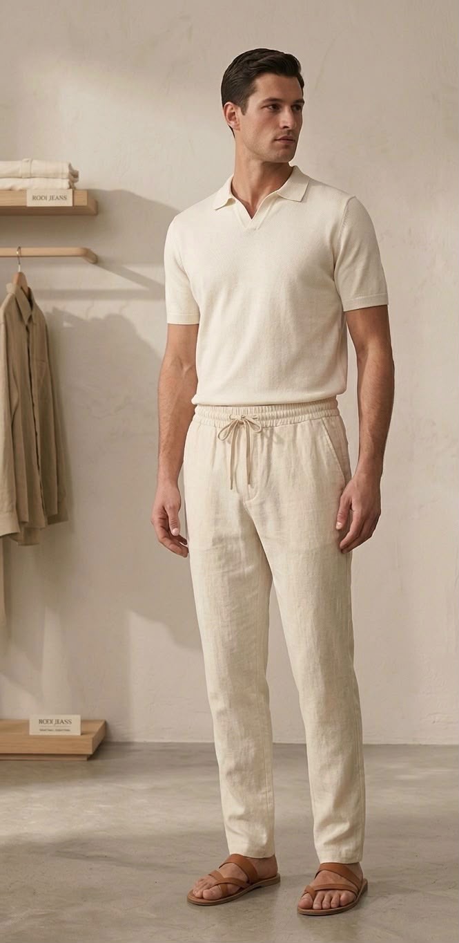 Erkek Jogger Keten Pantolon 1011