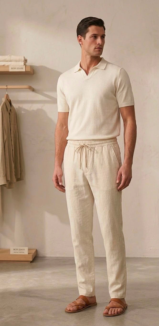 Erkek Jogger Keten Pantolon 1011