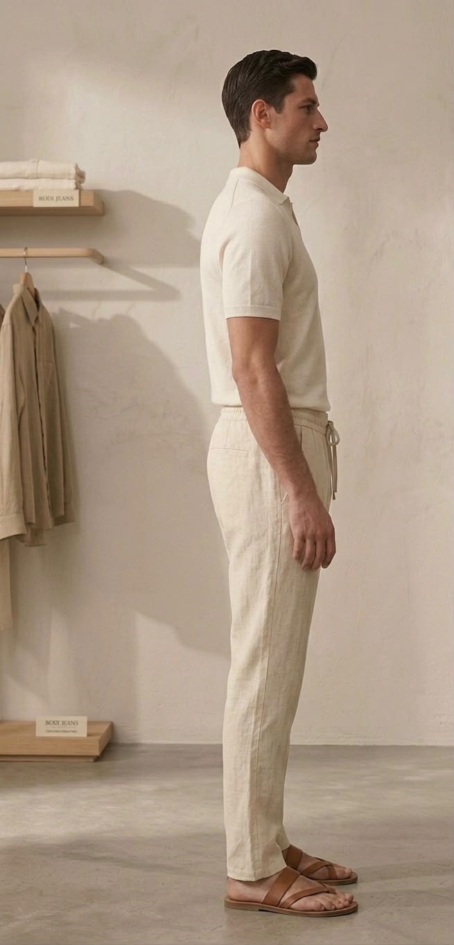 Erkek Jogger Keten Pantolon 1011