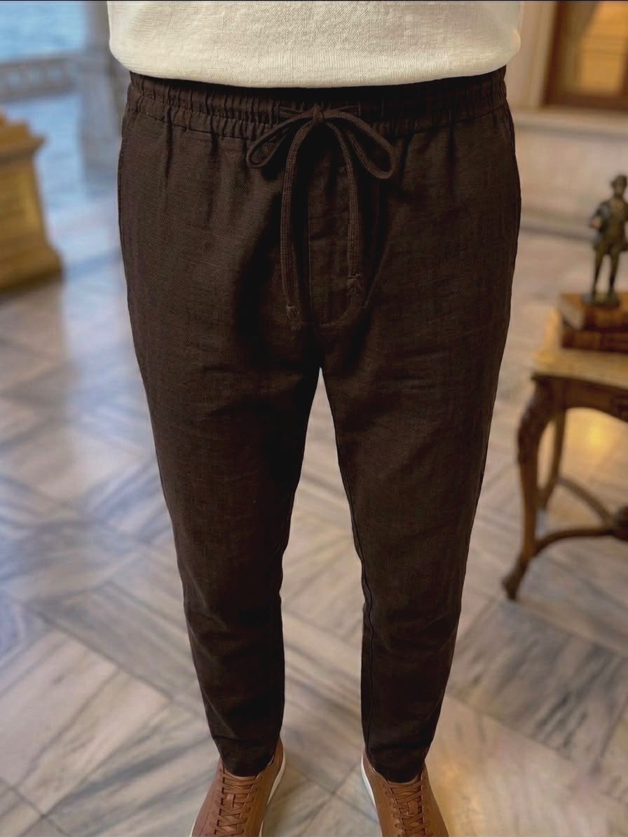Erkek Jogger Keten Pantolon 1011