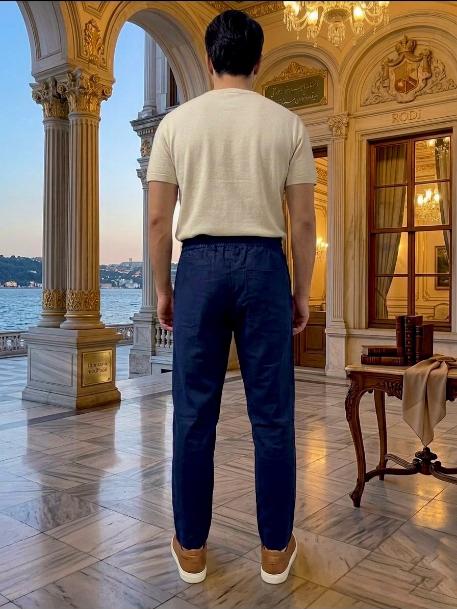 Erkek Jogger Keten Pantolon 1011