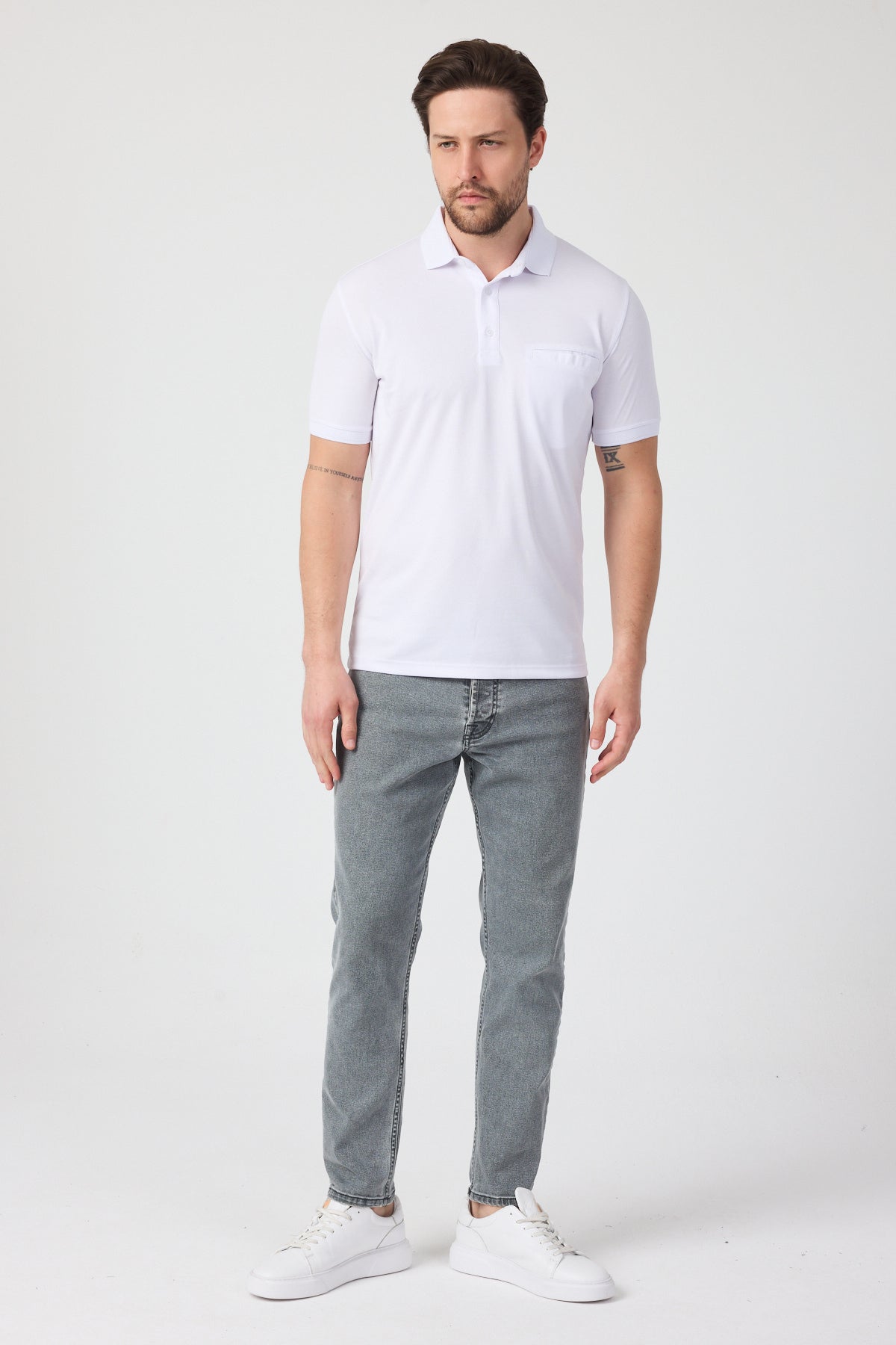 Erkek Önü Cepli Polo Yaka T-shirt-01