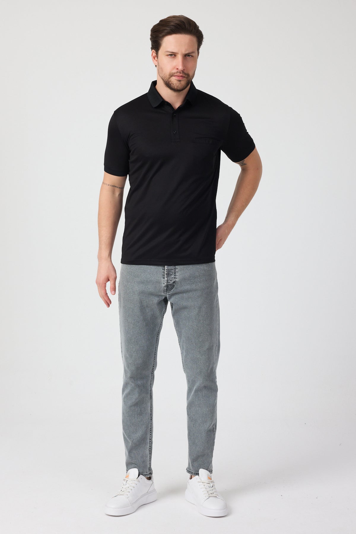 Erkek Önü Cepli Polo Yaka T-shirt-01