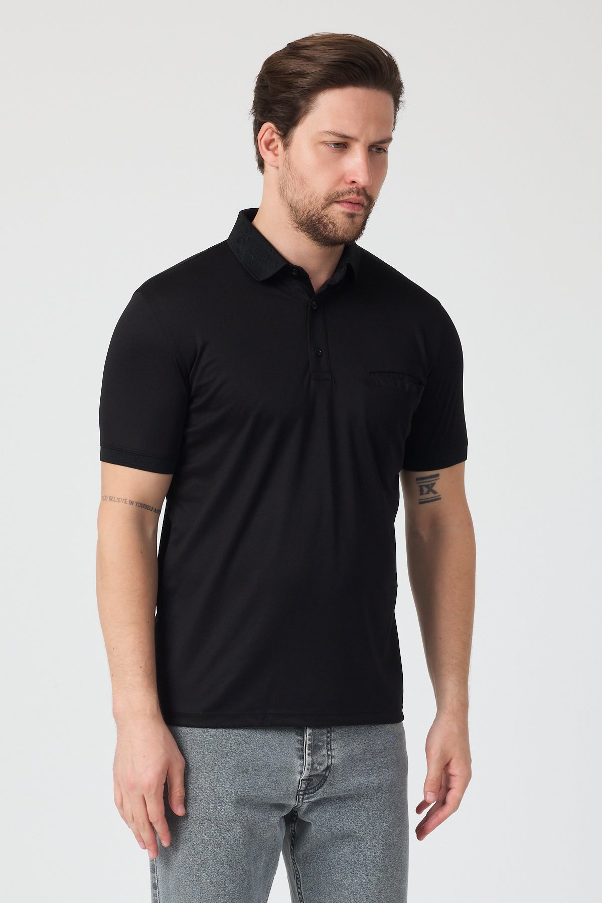 Erkek Önü Cepli Polo Yaka T-shirt-01