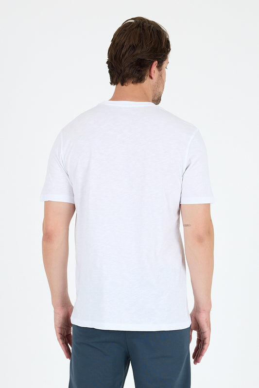 Regular Fit Pamuk Bisiklet Yaka Baskılı Penye Erkek Tişört 0012