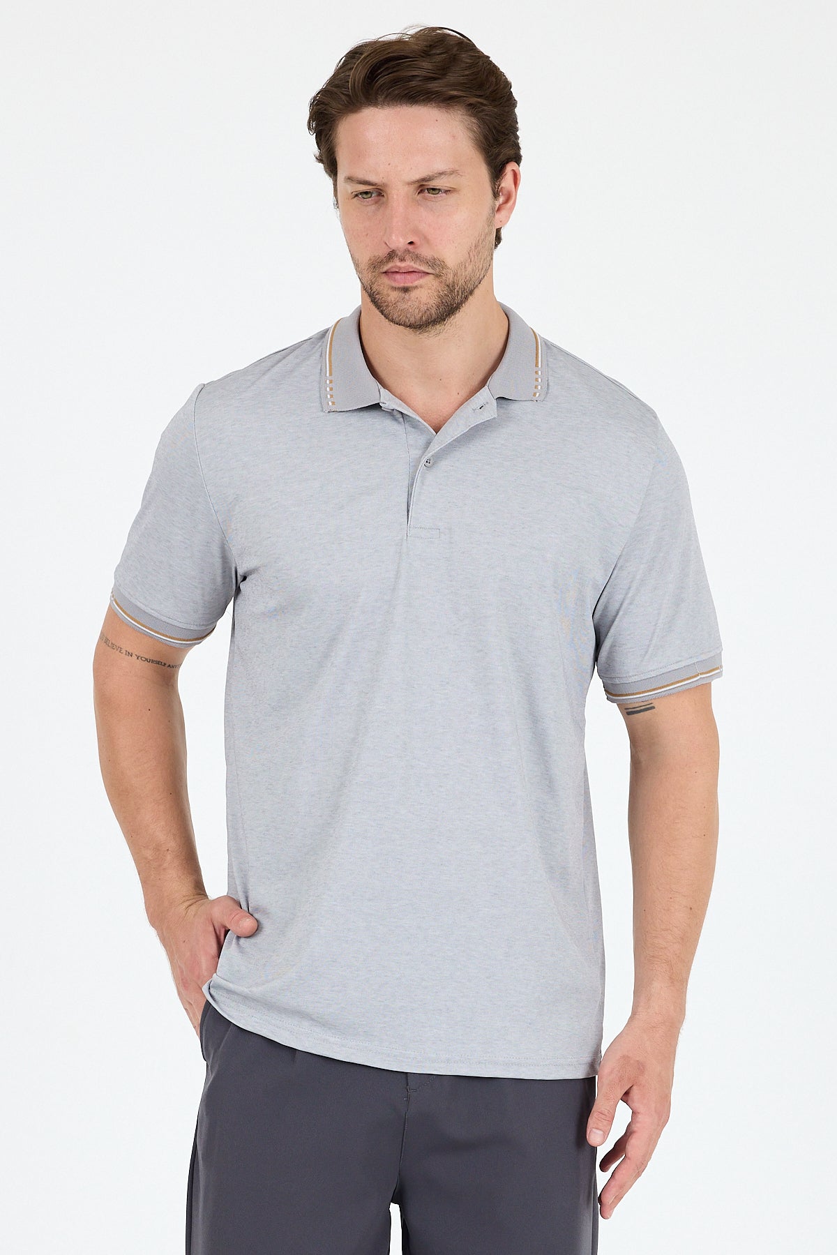 Erkek Oxford Polo Yaka T-Shirt Şık ve Rahat Kısa Kollu Erkek Tişört 5029