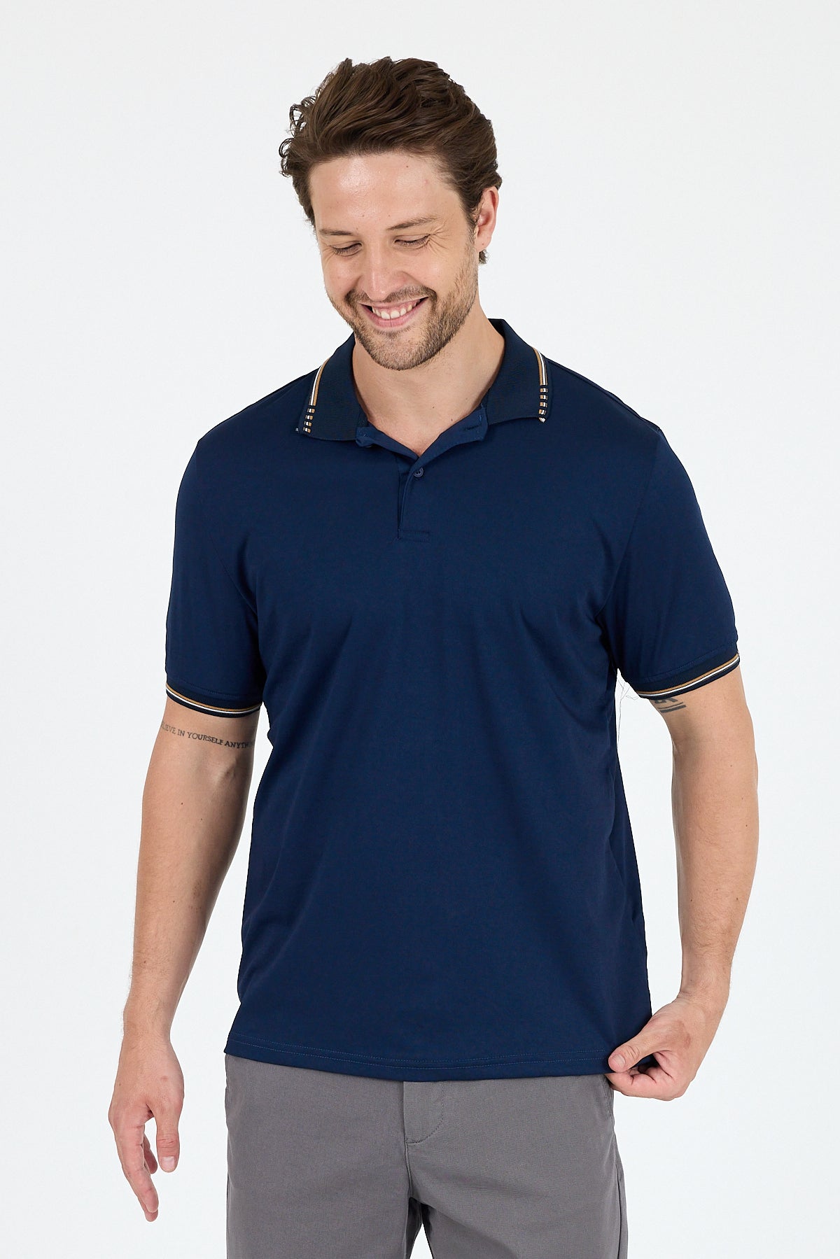 Erkek Oxford Polo Yaka T-Shirt Şık ve Rahat Kısa Kollu Erkek Tişört 5029