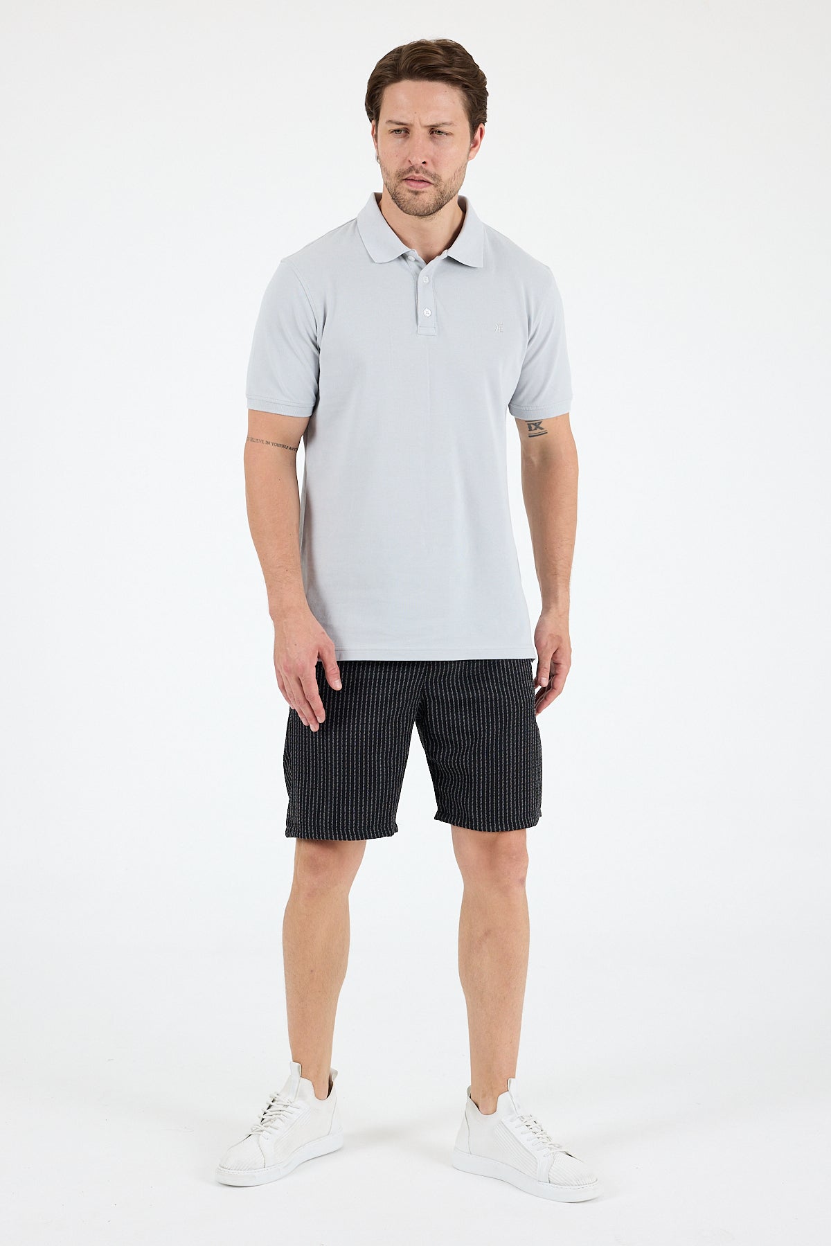 Regular Fit Pamuk Polo Yaka Kısa Kollu Pike Erkek Tişört 0001