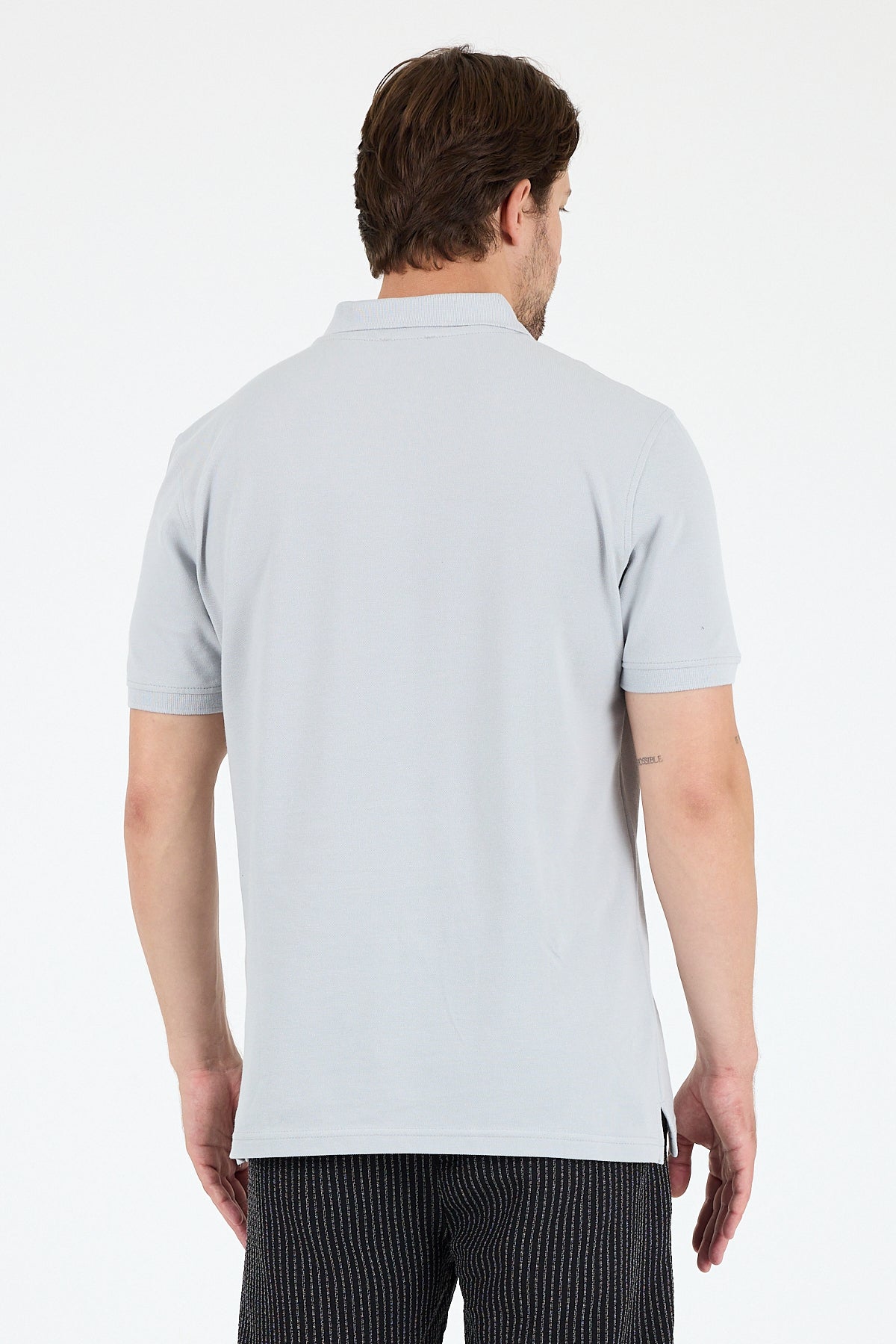 Regular Fit Pamuk Polo Yaka Kısa Kollu Pike Erkek Tişört 0001