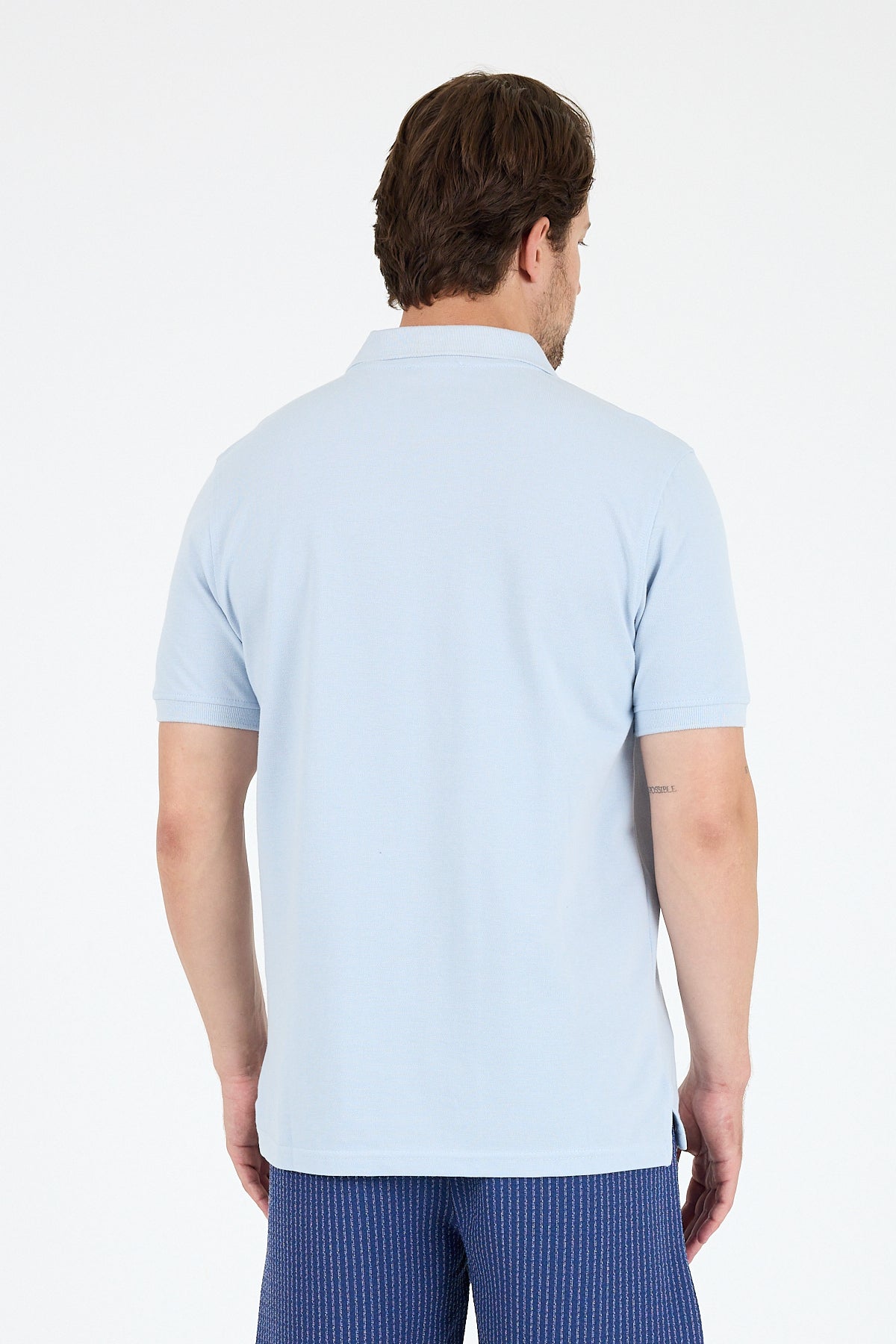 Regular Fit Pamuk Polo Yaka Kısa Kollu Pike Erkek Tişört 0001