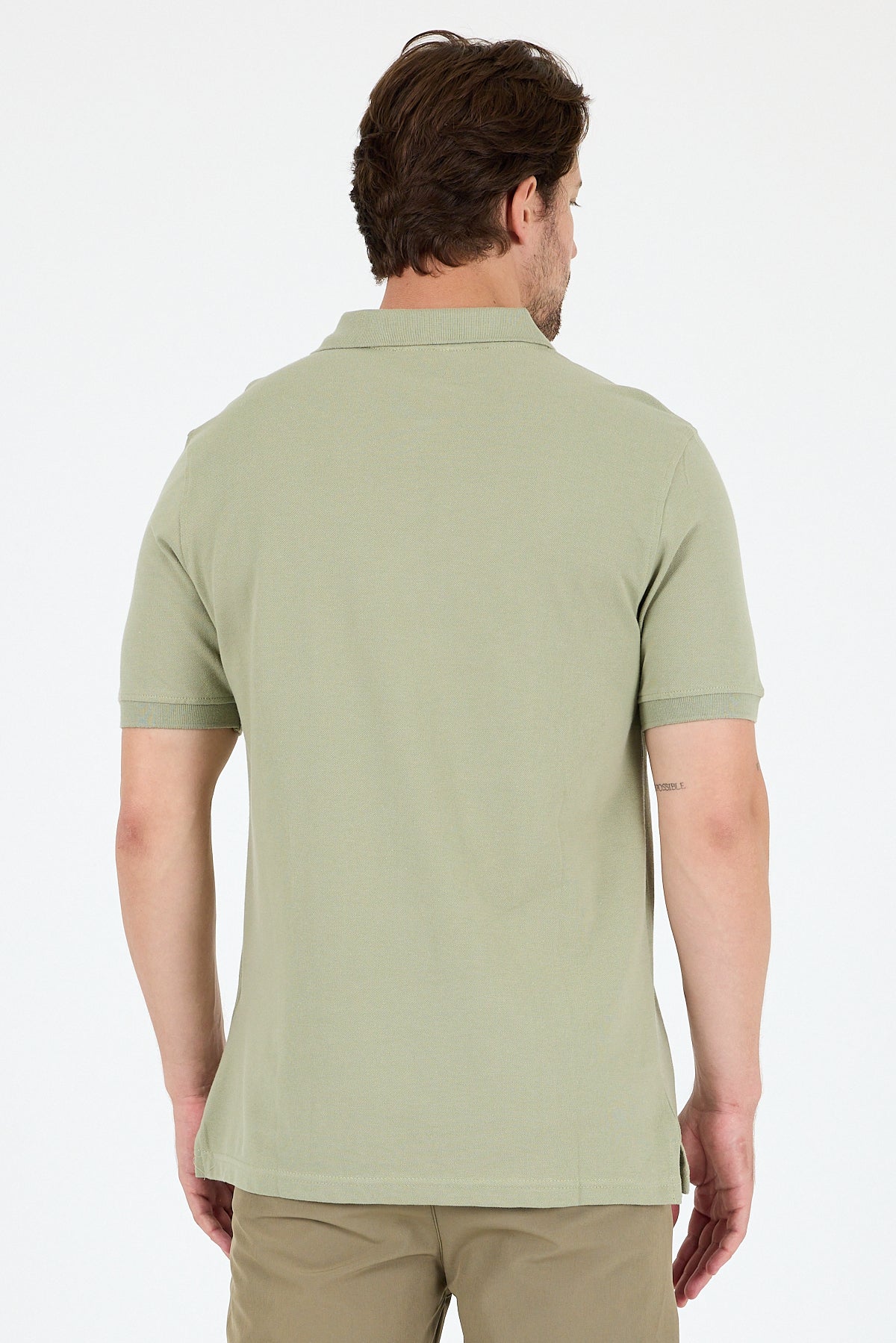 Regular Fit Pamuk Polo Yaka Kısa Kollu Pike Erkek Tişört 0001